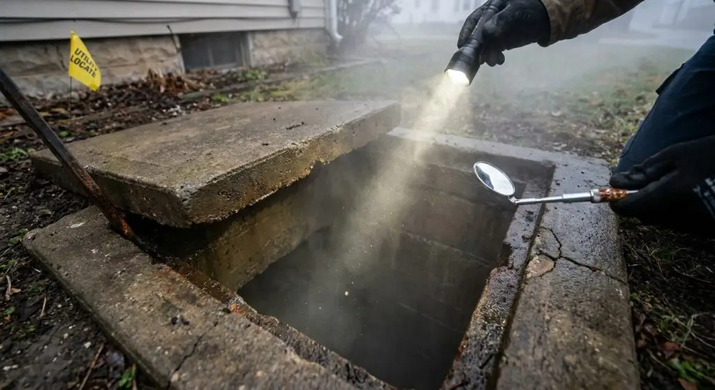 Septic tank cleaning process with high-pressure equipment from local septic pumping experts